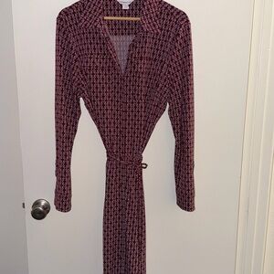 Liz Claiborne Burgundy Long Sleeve Dress